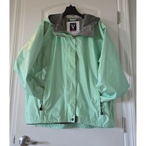 Boca 9‎ Waterproof Rain Jacket Women's Size XL Mint Green